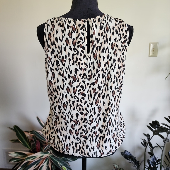 White House Black Market leopard print tank top, medium - Picture 9 of 12